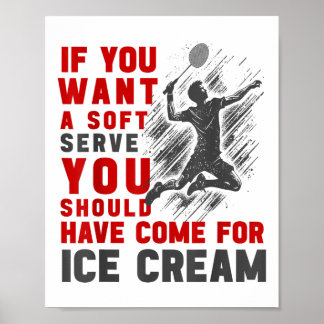 Affiche T-shirt drôle de badminton Hommes Femmes Joueur de