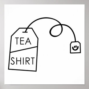 Affiche T-Shirt Drôle de Buveur de Thé Mème