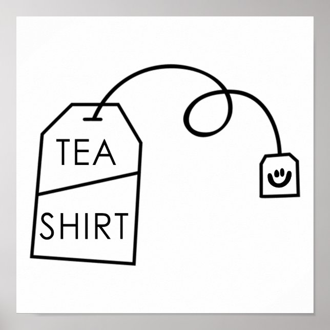 Affiche T-Shirt Drôle de Buveur de Thé Mème (Devant)