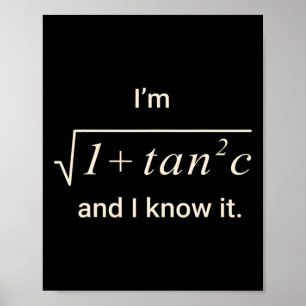Affiche T-shirt drôle de jeu de mots mathématiques – Je su