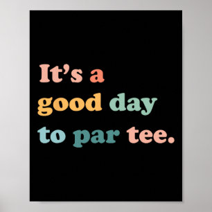 Affiche T-shirt drôle de joueur de golf Let's Par Tee Papa