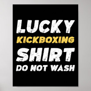 Affiche T-shirt drôle de kickboxing coup de chance de kick