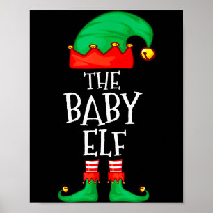 Affiche T-shirt drôle de Noël de la famille des elfes pour