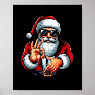 Affiche T-shirt drôle de Noël Six Seven 6 7 Meme Santa pou