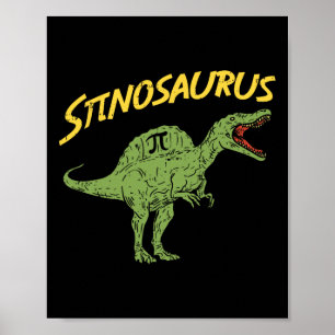 Affiche T-shirt drôle de Spinosaurus pour la journée de Pi