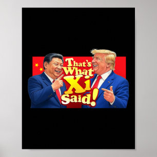 Affiche T-shirt drôle de Xi et Trump riant - C'est ce qu'e