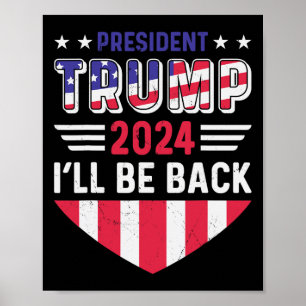Affiche T-shirt drôle d'élection politique Trump Je serai