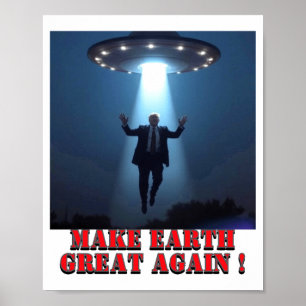 Affiche T Shirt Drôle D'enlèvement D'ovni Pour Rendre La T