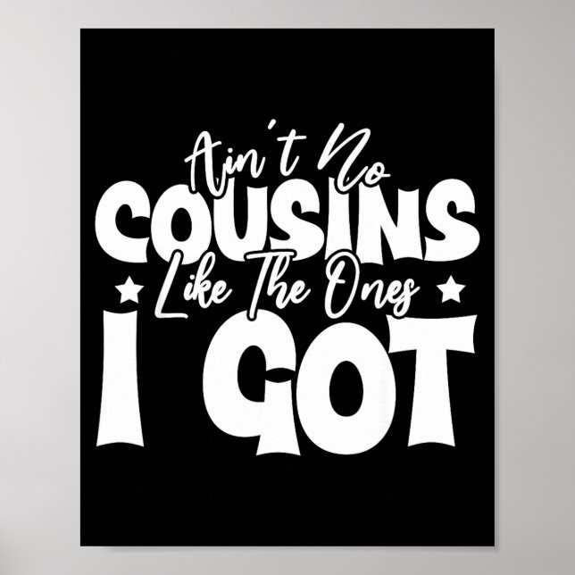 Affiche T-shirt drôle d'équipe de cousins comme ceux (Devant)