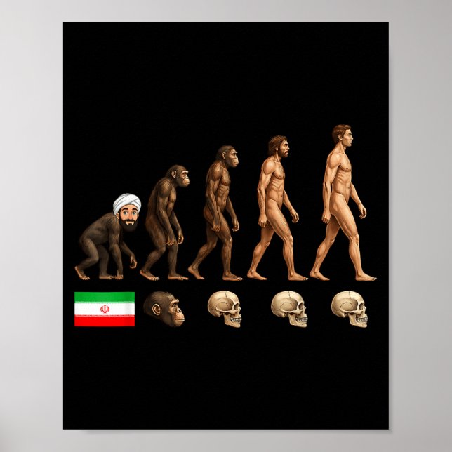 Affiche T-shirt drôle d'évolution de mème Mullah pour moi (Devant)