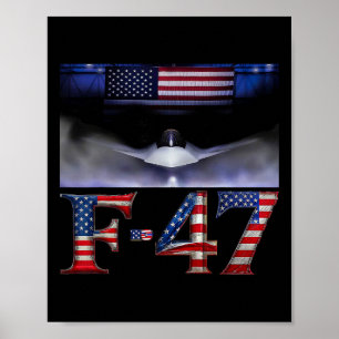 Affiche T-shirt drôle F47 Fighter Jet Trump F-47 Chasseur
