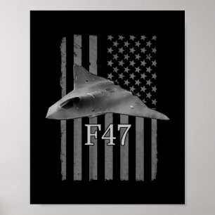 Affiche T-shirt drôle F47 Fighter Jet Trump F-47 Jet de co
