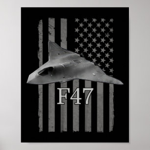 Affiche T-shirt drôle F47 Fighter Jet Trump F-47 Jet de co