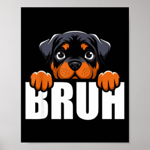 Affiche T-shirt drôle pour homme amateur de Rottweiler Bru