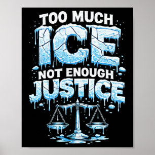 Affiche T-shirt drôle sur la glace Abolir la glace Trump M