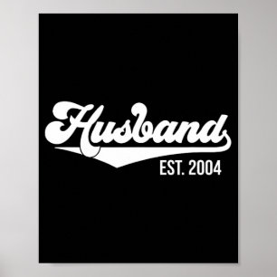 Affiche T-shirt du 20e anniversaire du Mariage Husband Est