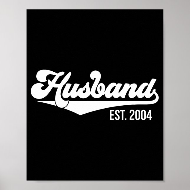 Affiche T-shirt du 20e anniversaire du Mariage Husband Est (Devant)