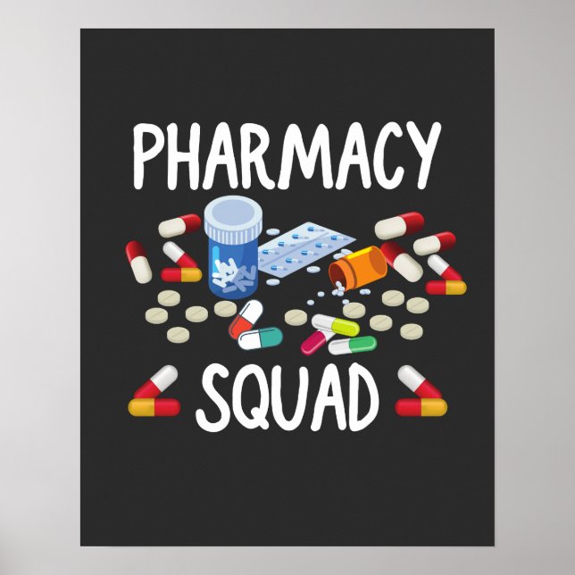 Affiche T-Shirt, équipe de pharmacie (Devant)