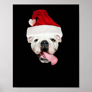 Affiche T-shirt essentiel Bulldog Santa