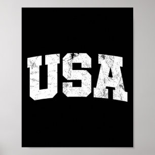 Affiche T-shirt États-Unis d'Amérique 4 juillet Usa