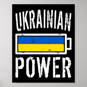 Affiche T-shirt fier de la puissance ukrainienne Drapeau u