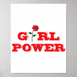 Affiche T-shirt Girl Power - Femmes féministes fantastique