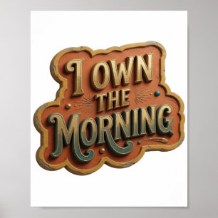 Affiche T-shirt graphique Cool Gold J'APPARTIENS LE MATIN