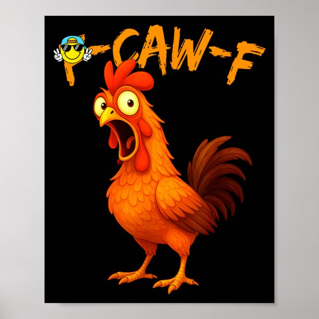 Affiche T-shirt graphique drôle Citation d'humour de poule (Devant)