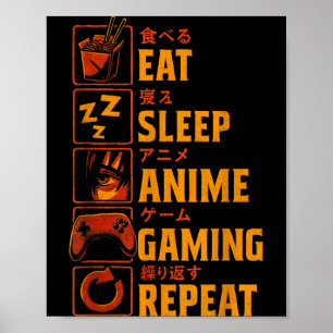 Affiche T-shirt graphique drôle d'anime de gamer pour homm