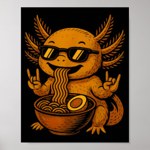Affiche T-shirt graphique drôle d'anime kawaii axolotl man