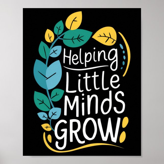 Affiche T-shirt graphique pour enseignant aidant les petit (Devant)