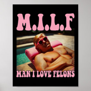 Affiche T-shirt homme j'aime les criminels Trump drôle rép