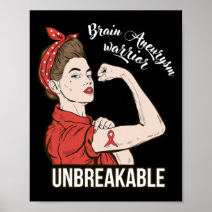 Affiche T-shirt incassable pour guerrier de la sensibilisa
