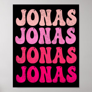 Affiche T-shirt Jonas Prénom D J'adore Jonas Mème Groovy