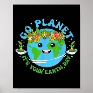 Affiche T-shirt Jour de la Terre Allez Planète C'est Votre