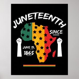 Affiche T-shirt Juneteenth Depuis le 19 juin 1865 Free Ish