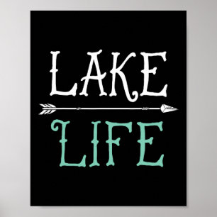 Affiche T Shirt La Vie Du Lac Pêche Voile Drôle Ou