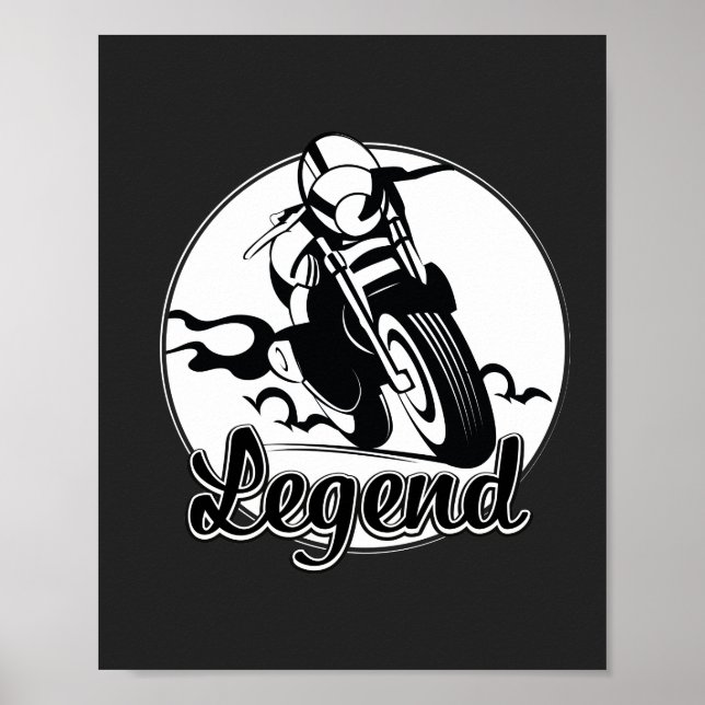 Affiche T-Shirt Legend Moto (Devant)