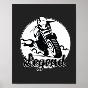 Affiche T-shirt légende moto