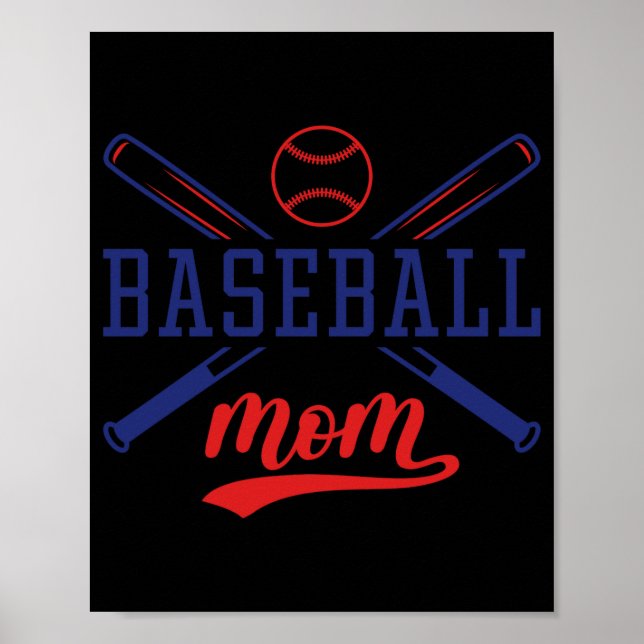 Affiche T Shirt Maman de Baseball  (Devant)