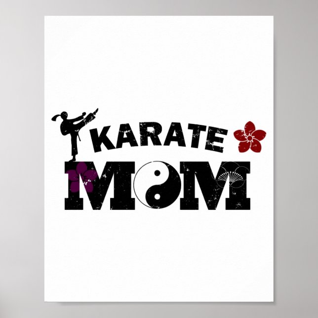 Affiche T Shirt Maman Karaté  (Devant)