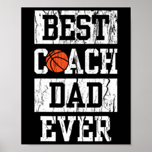 Affiche T-shirt Meilleur Coach Papa Ever pour Homme Sketll