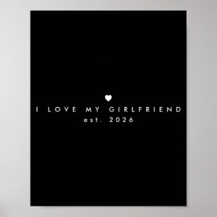 Affiche T Shirt Minimaliste J'aime Ma Copine