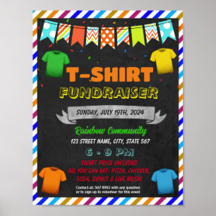 Affiche T-shirt modèle de collecte de fonds