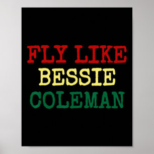 Affiche T Shirt Mois de l'Histoire des Noirs Bessie Colema