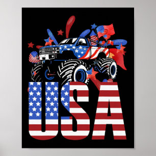 Affiche T-shirt Monster Truck pour tout-petit garçons drap