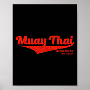 Affiche T-shirt Muay Thai Kickboxing en détresse, Mma Bjj,