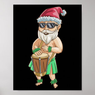Affiche T Shirt Noël En Juillet Santa Fun Américain Cadeau