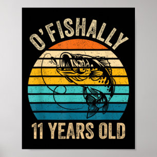 Affiche T-shirt Officiellement 11 Ans 11e Anniversaire Vin
