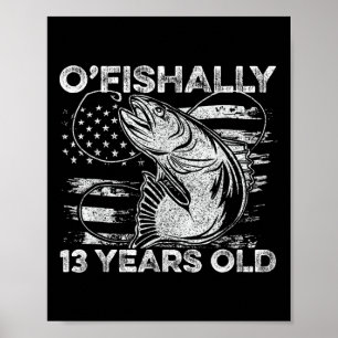 Affiche T-shirt « Officiellement 13 ans » pour 13e anniver